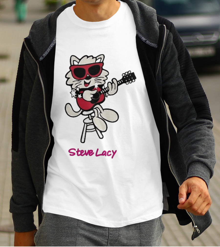 Steve Lacy 2026 Asia Tour Oh Yeah Cool Cat Playing Guitar T-Shirt