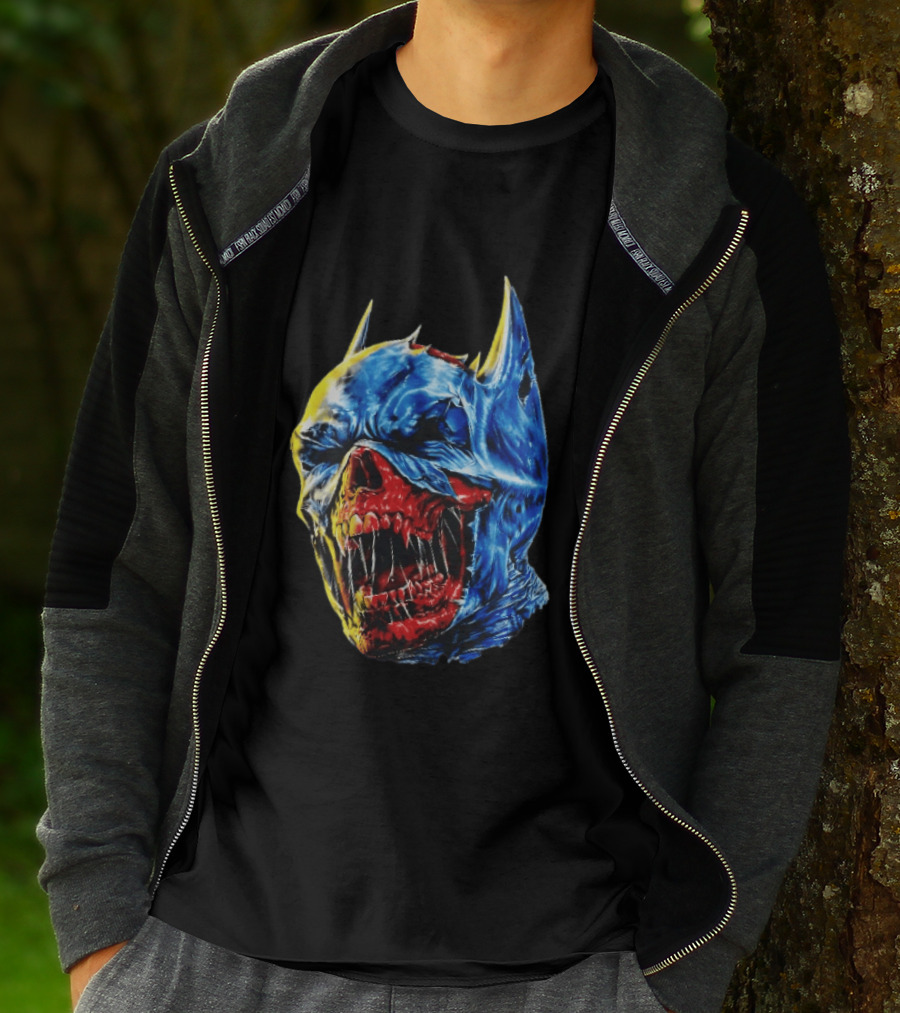 Batman DCeased Zombie Skull DC Comics Villainous Visage T-Shirt