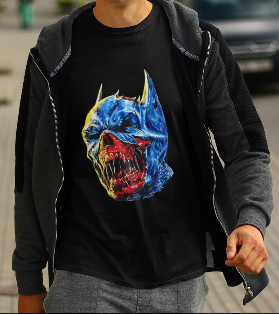 Batman DCeased Zombie Skull DC Comics Villainous Visage T-Shirt