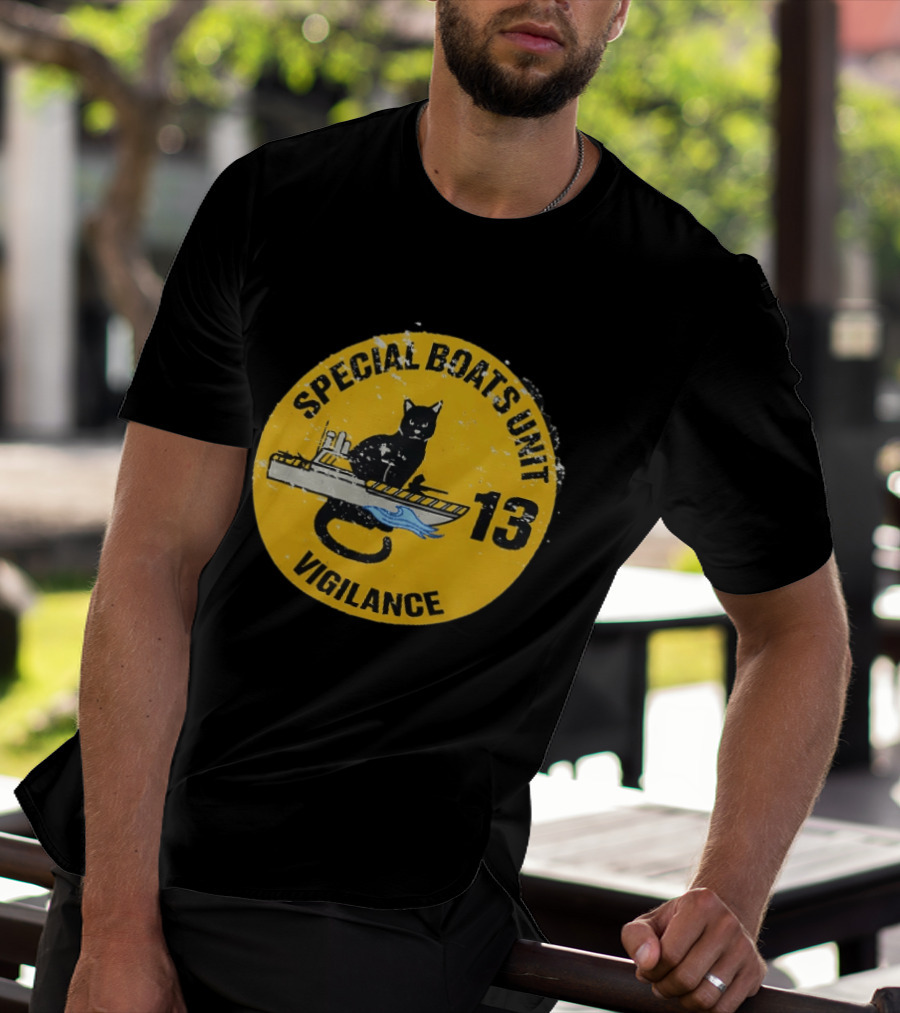 Special Boats Unit 13 Black Cat Vigilance T-Shirt