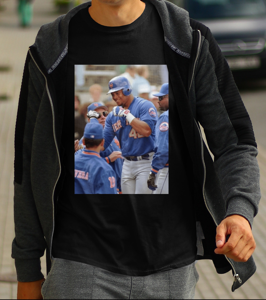 New York Mets Butch Huskey No. 42 MLB Legend T-Shirt