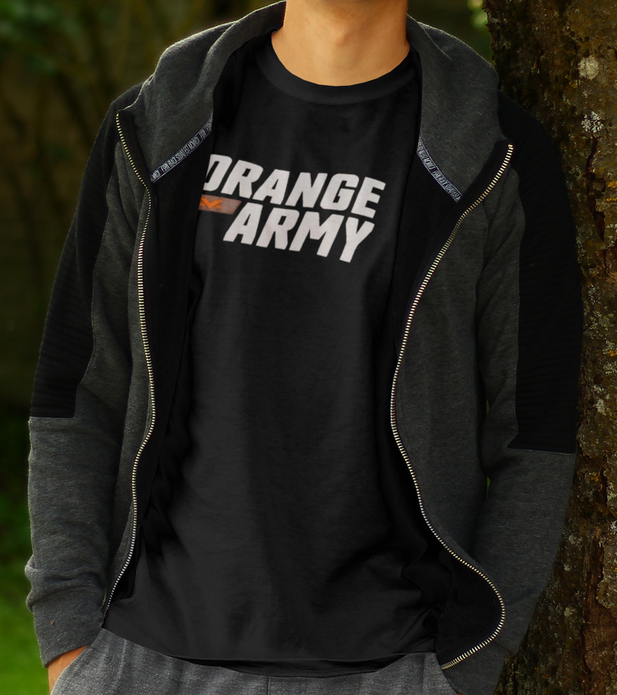 Orange Army Team Spirit Supporter Flag T-Shirt