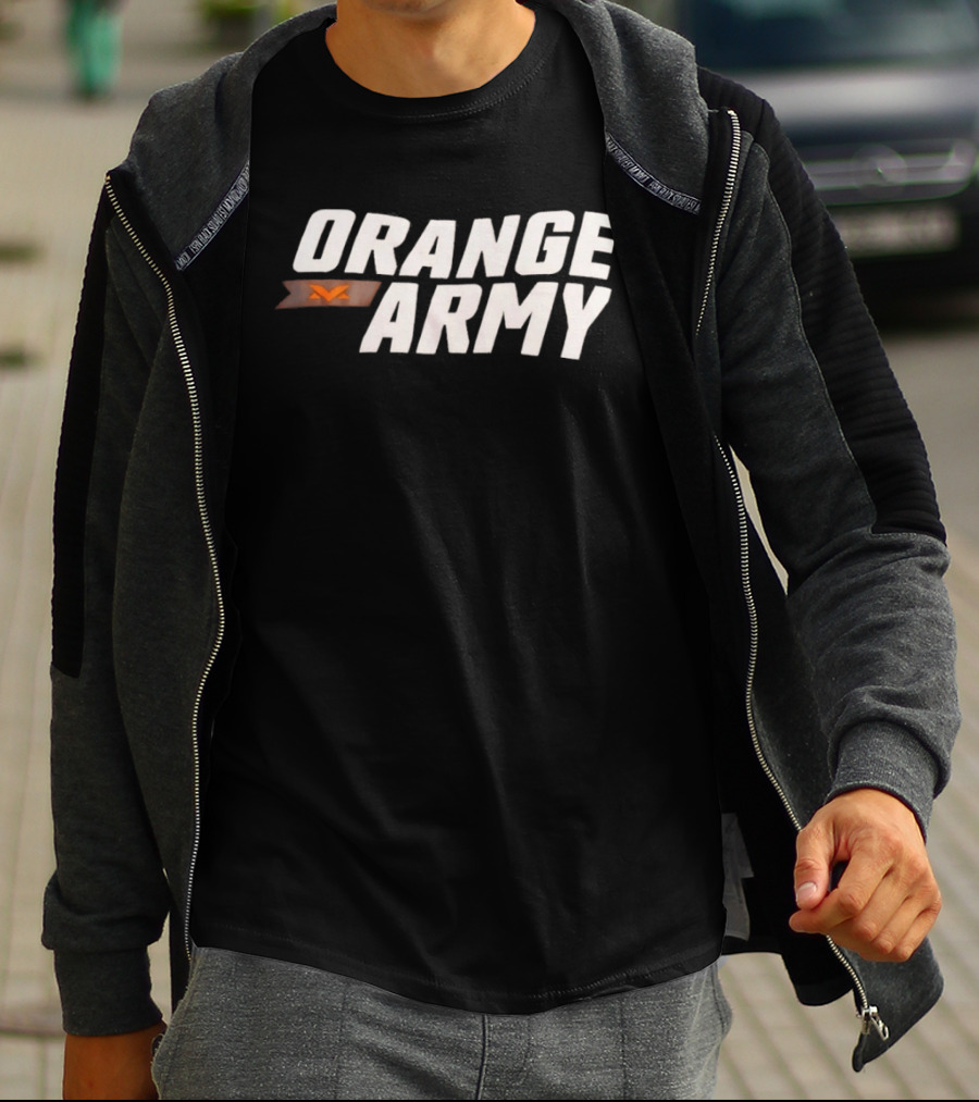 Orange Army Team Spirit Supporter Flag T-Shirt