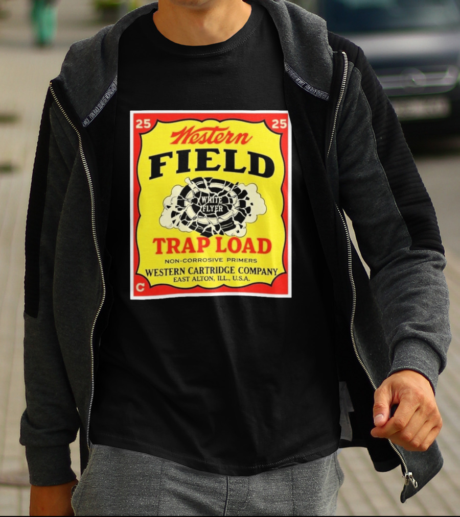 Western Field White Flyer Trap Load Western Cartridge Company East Alton USA T-Shirt