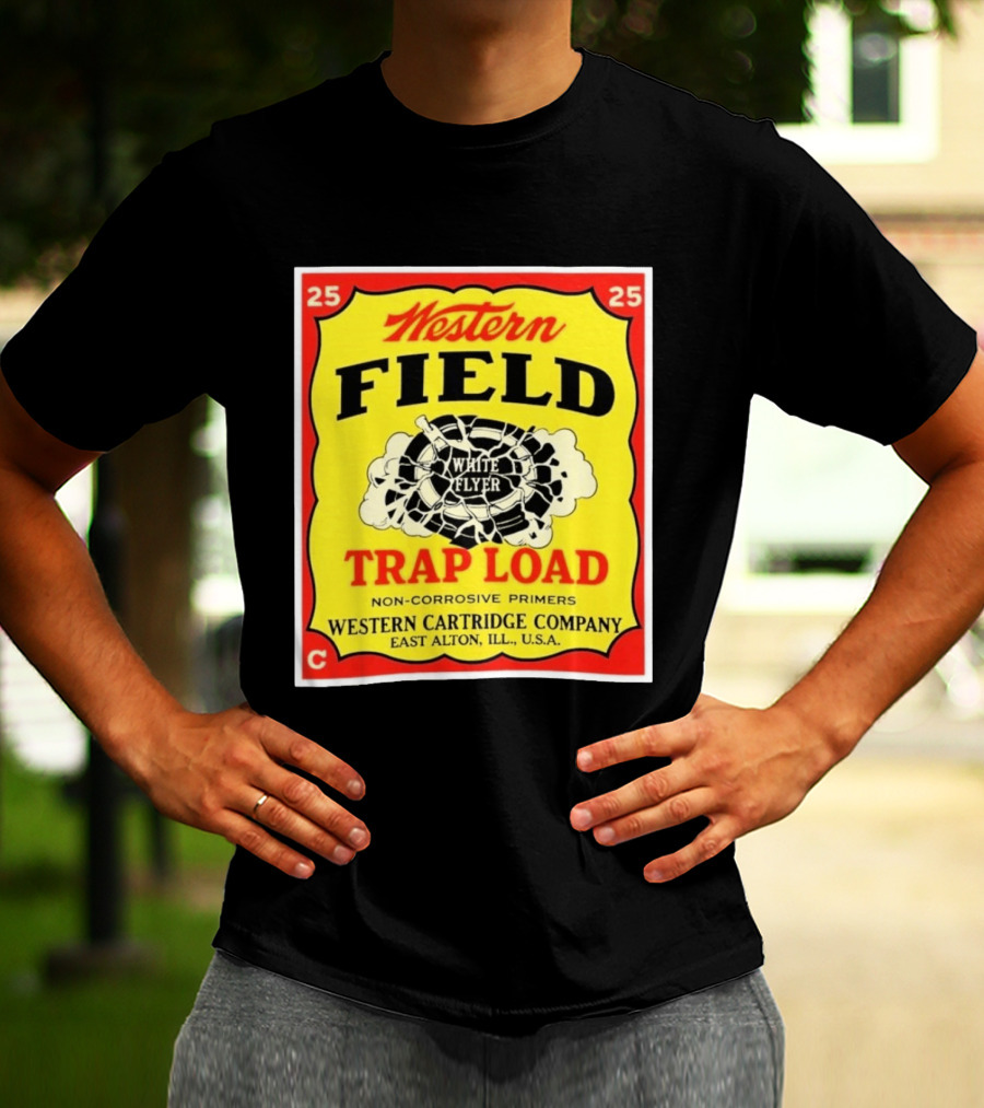 Western Field White Flyer Trap Load Western Cartridge Company East Alton USA T-Shirt