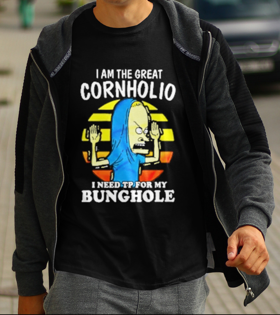 I Am The Great Cornholio I Need TP For My Bunghole Iconic Character Meme T-Shirt