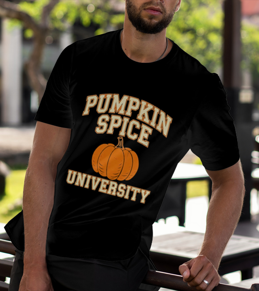 Pumpkin Spice University Distressed Fall T-Shirt