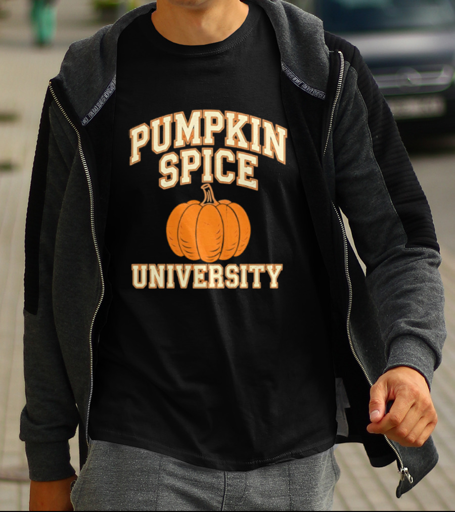 Pumpkin Spice University Distressed Fall T-Shirt