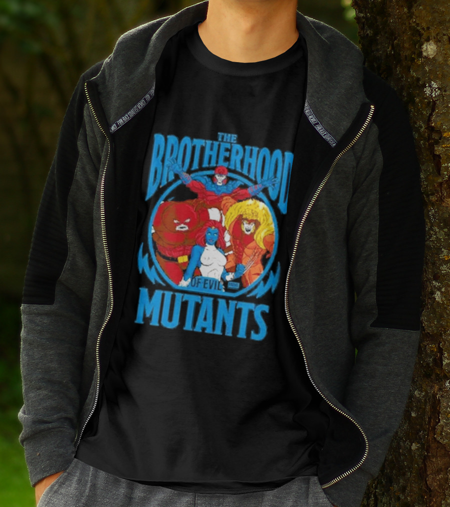 X Men Brotherhood Of Evil Mutants Cropped Mystique Sabretooth Blob T-Shirt