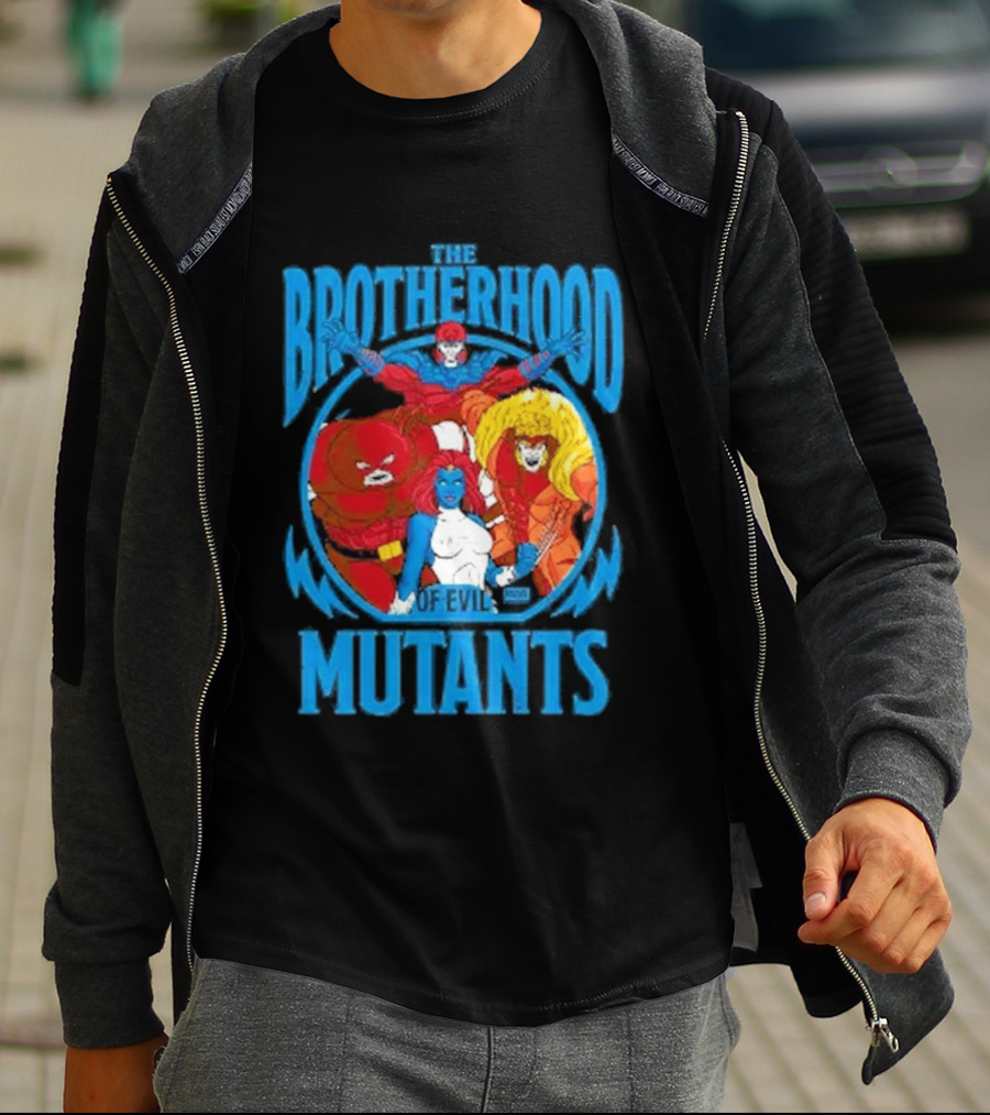 X Men Brotherhood Of Evil Mutants Cropped Mystique Sabretooth Blob T-Shirt