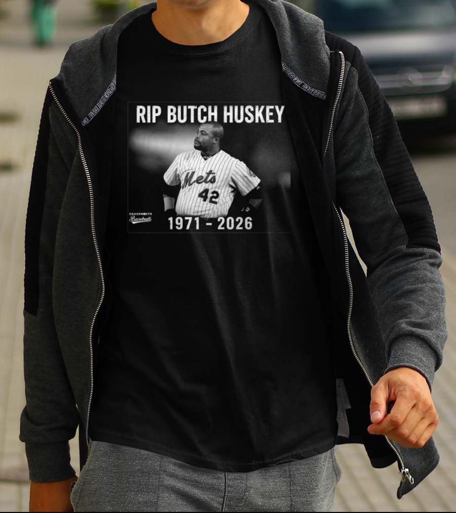 Rip Butch Huskey Mets 42 Smashmouth Baseball 1971 2026 T-Shirt