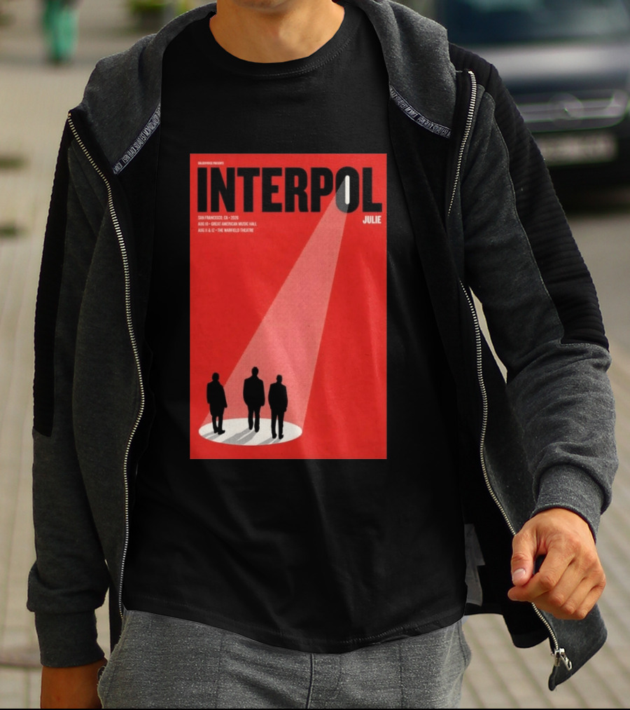 Interpol San Francisco 2026 Great American Music Hall Warfield Theatre Event Julie T-Shirt