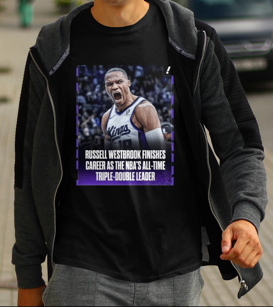 Russell Westbrook Kings NBA All Time Triple Double Leader T-Shirt