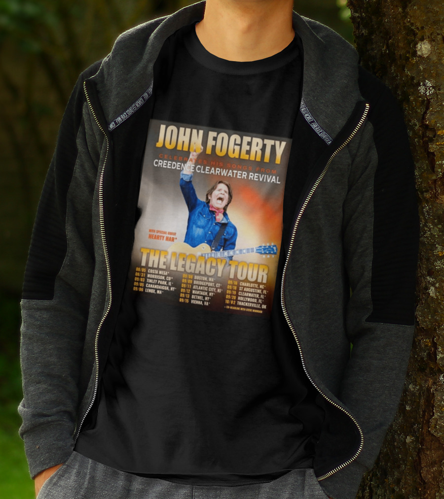 John Fogerty Celebrates His Songs From Creedence Clearwater Revival The Legacy Tour With Hearty Har Dates And Locations T-Shirt
