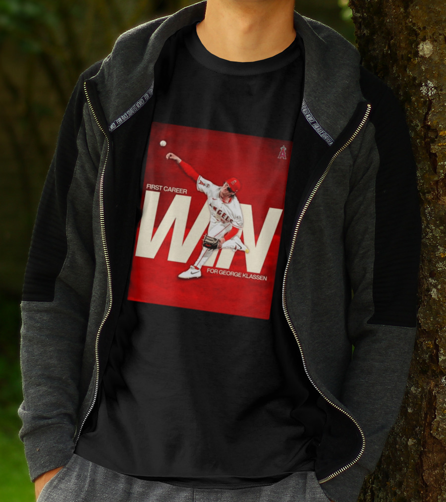 Los Angeles Angels First Career Win For George Klassen Baseball T-Shirt
