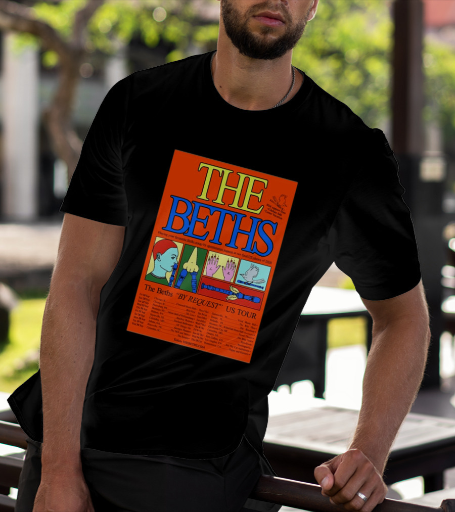 The Beths By Request US Tour 2026 Final Shows With Hands And Musical Notes T-Shirt