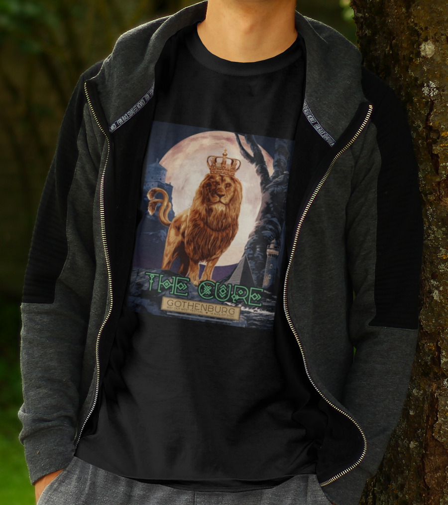The Cure Gothenburg Way Out West Festival August 14 2026 Limited Edition Lion Crown Full Moon T-Shirt