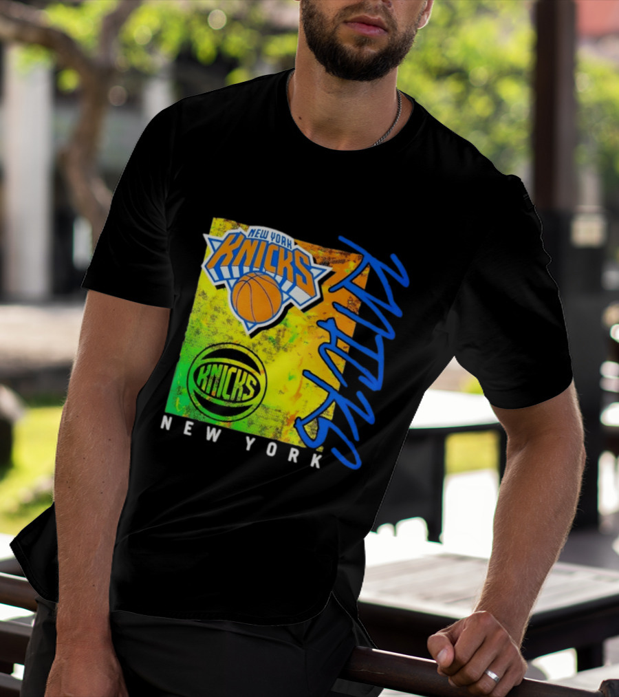New York Knicks Basketball Team NBA Vibrant Graphic Knicks New York T-Shirt