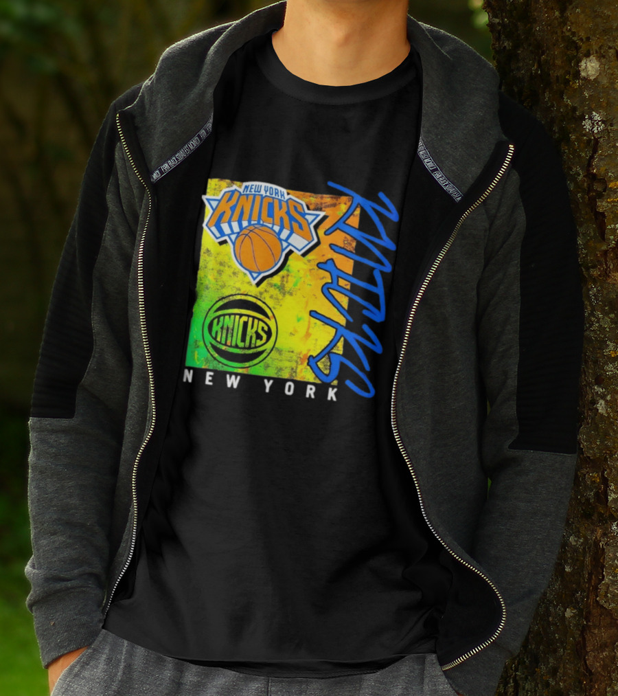 New York Knicks Basketball Team NBA Vibrant Graphic Knicks New York T-Shirt