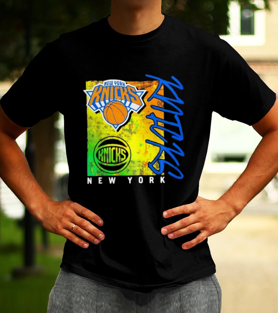 New York Knicks Basketball Team NBA Vibrant Graphic Knicks New York T-Shirt