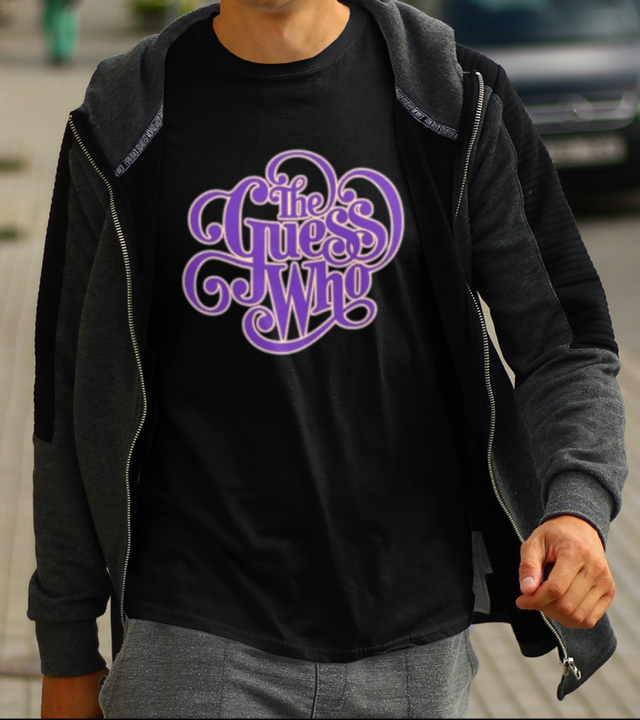 The Guess Who Store Purple Classic Curling Script T-Shirt