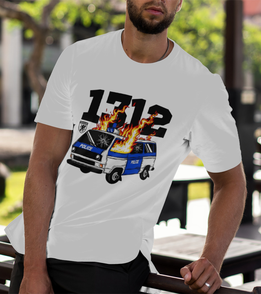 1312 Burning Police Van PGwear Anti Police T-Shirt