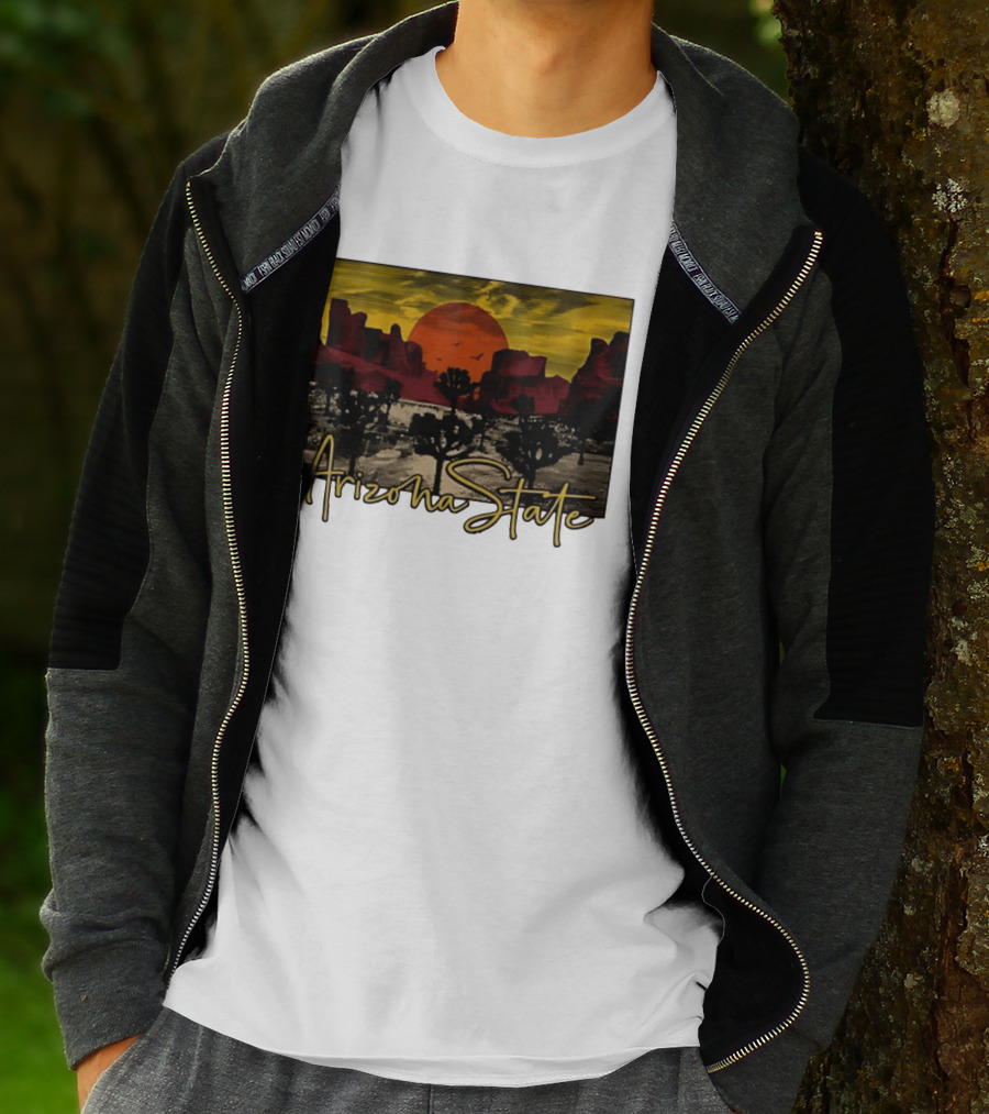 Arizona State Desert Sunset Landscape Scene T-Shirt