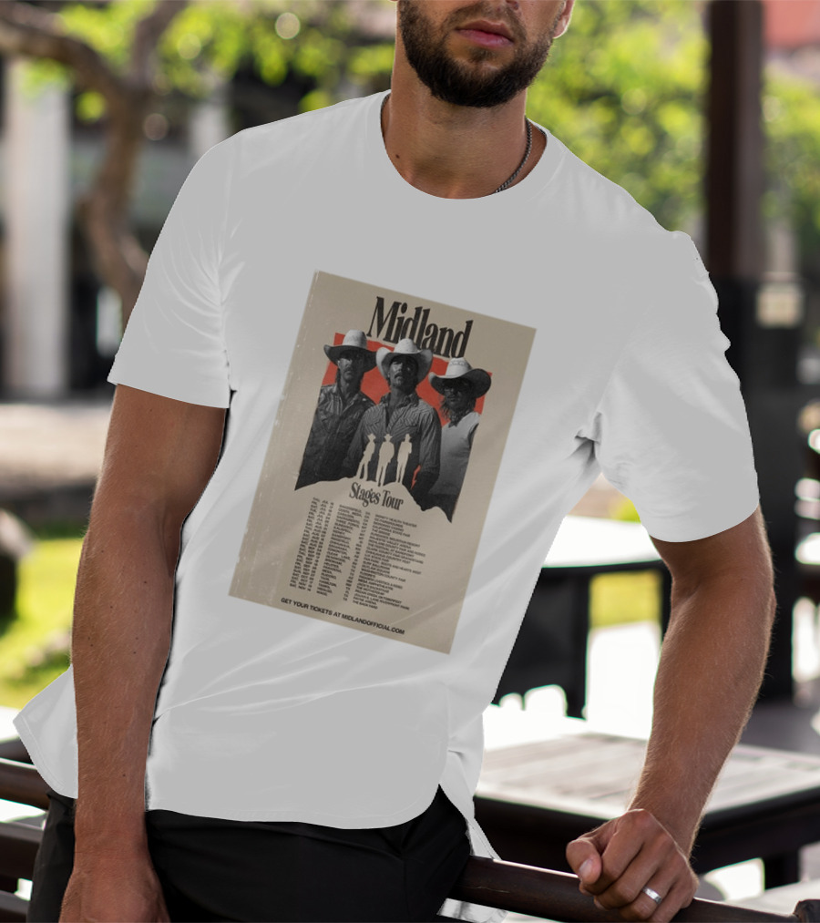 Midland Stages Tour 2026 Concert Dates And Locations T-Shirt