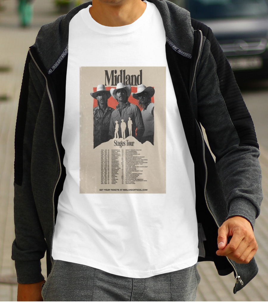 Midland Stages Tour 2026 Concert Dates And Locations T-Shirt
