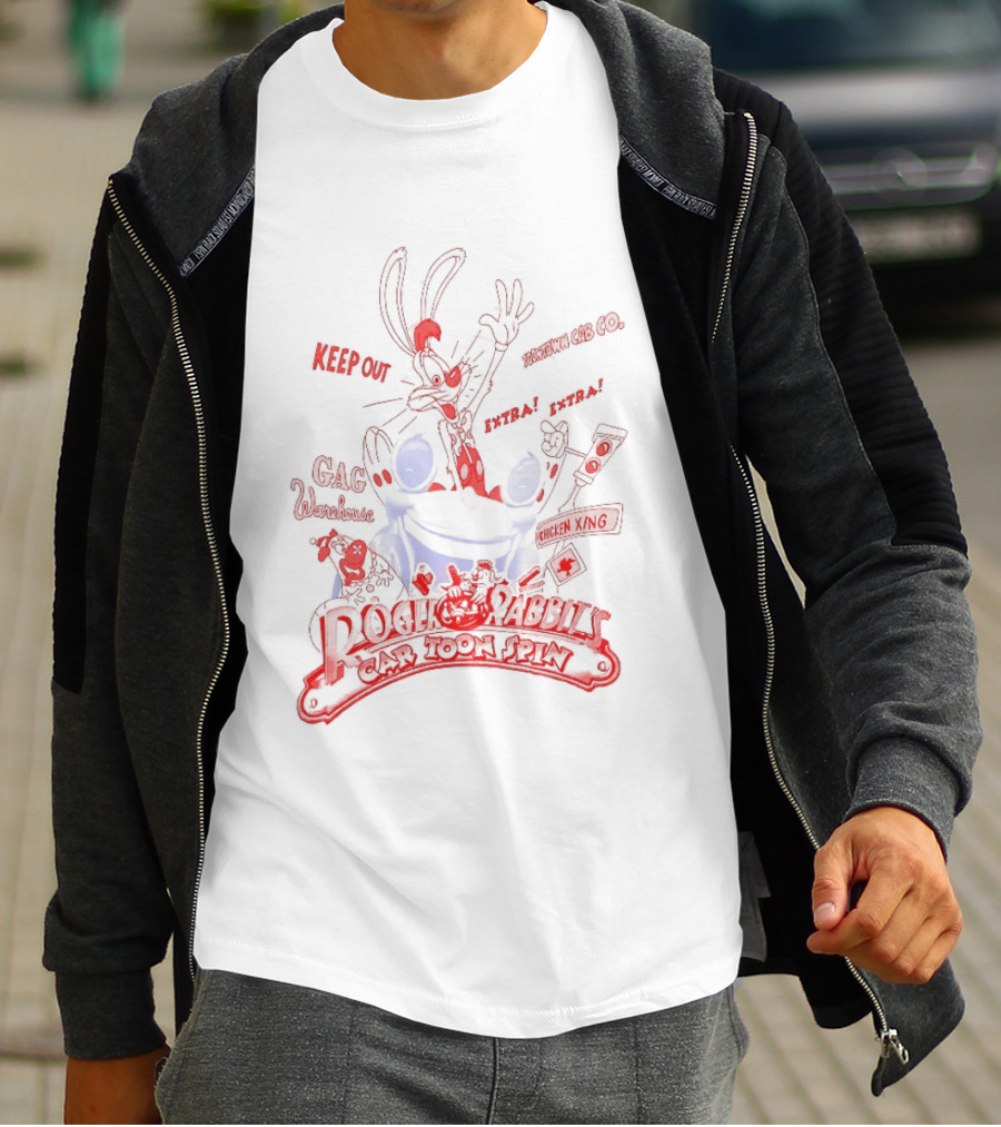 Roger Rabbit Benny The Cab Toontown Keep On Running Smile Darn Ya Smile Disney T-Shirt