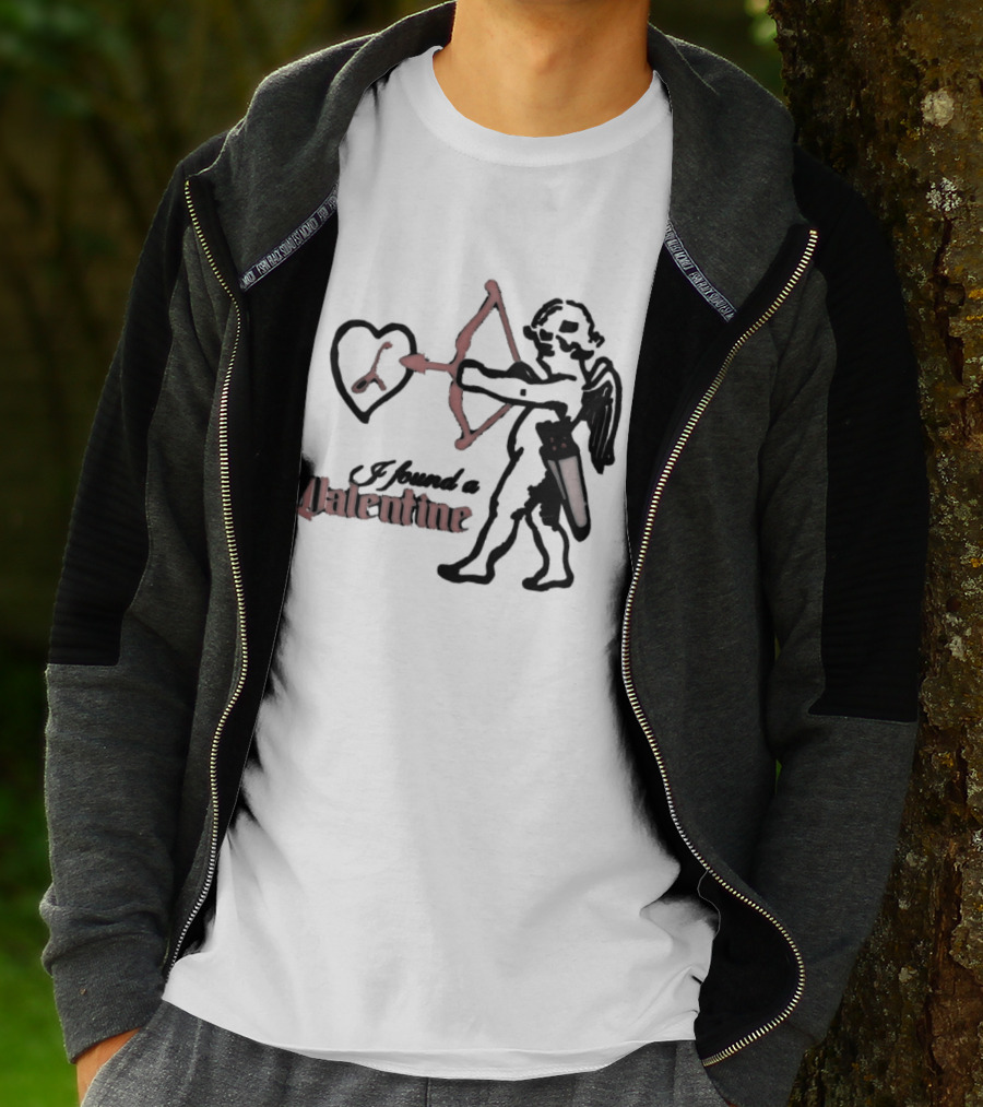 I Found A Valentine Cupid With Heart And Letter L T-Shirt