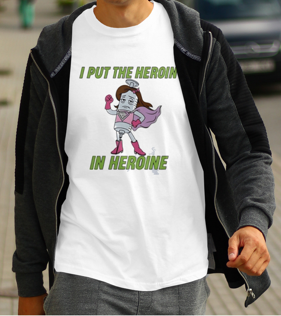 I Put The Heroin In Heroine Superhero Syringe Costume T-Shirt