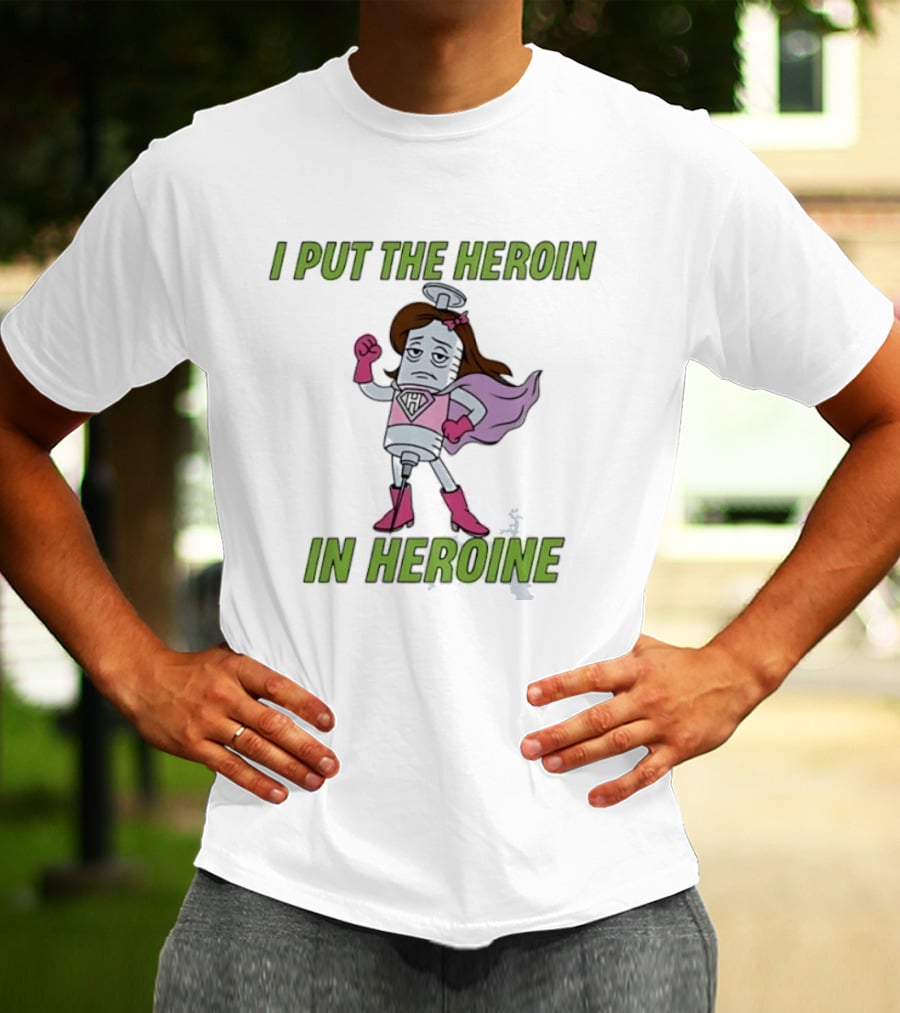 I Put The Heroin In Heroine Superhero Syringe Costume T-Shirt