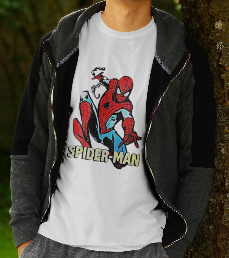 Spider Man Action Pose Marvel Superhero Avengers Comic T-Shirt