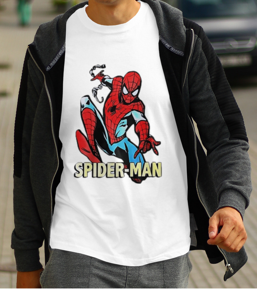 Spider Man Action Pose Marvel Superhero Avengers Comic T-Shirt