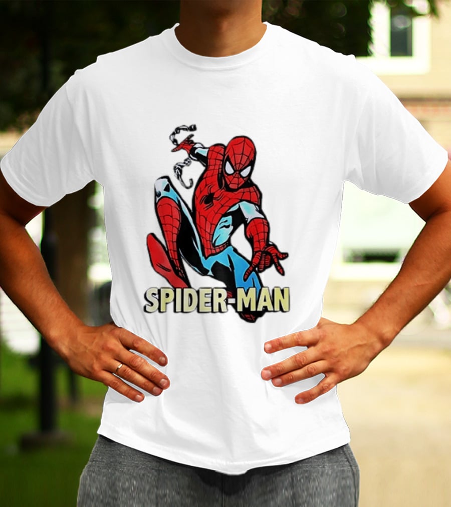 Spider Man Action Pose Marvel Superhero Avengers Comic T-Shirt