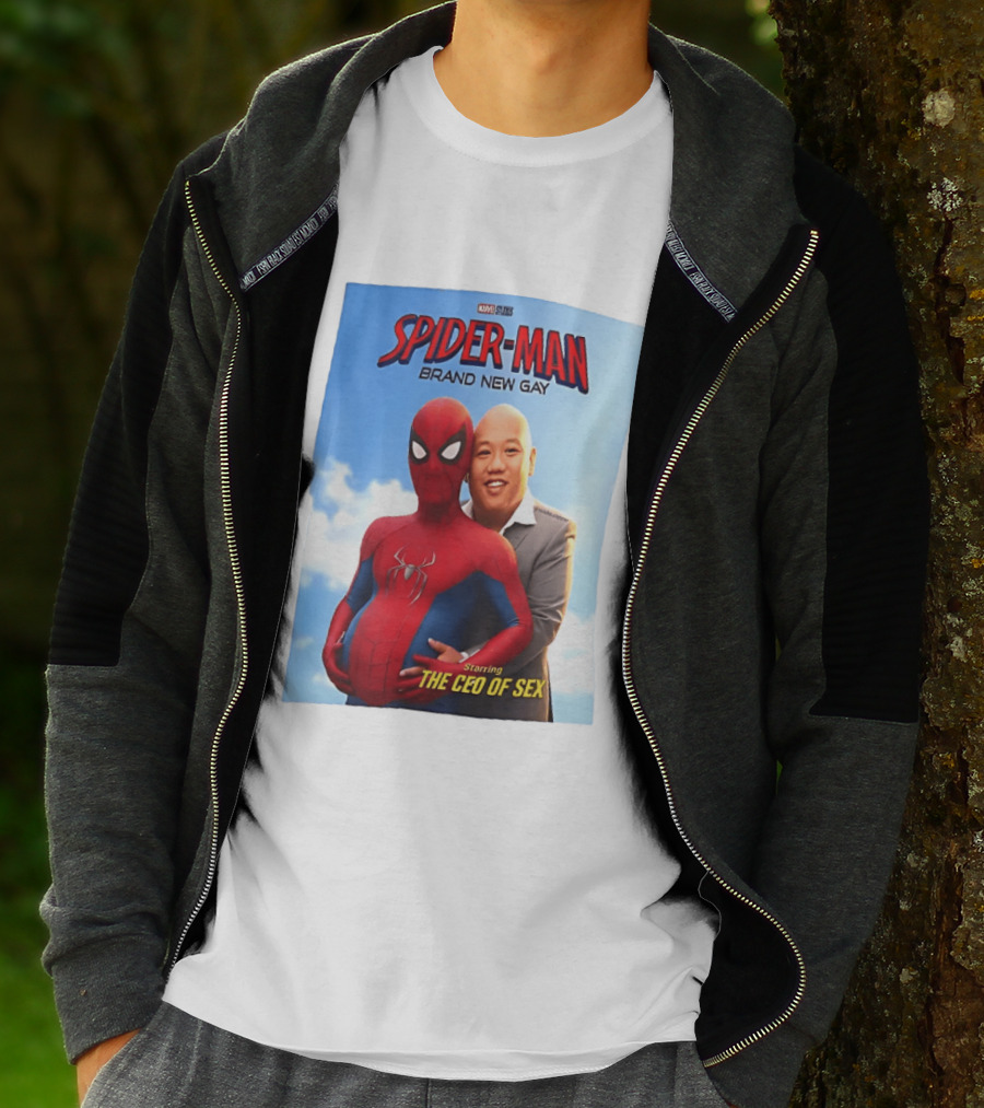 Spider Man Brand New Gay Starring The CEO Of Sex Marvel Studios T-Shirt