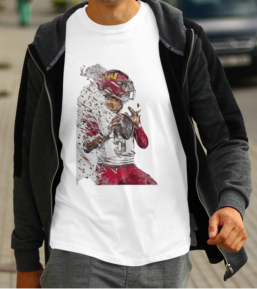 Jayden Daniels Washington Commanders Quarterback Football T-Shirt