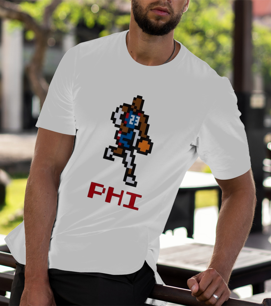 LeBron James Philadelphia 76ers Pixel PHL Sports 23 Jersey T-Shirt