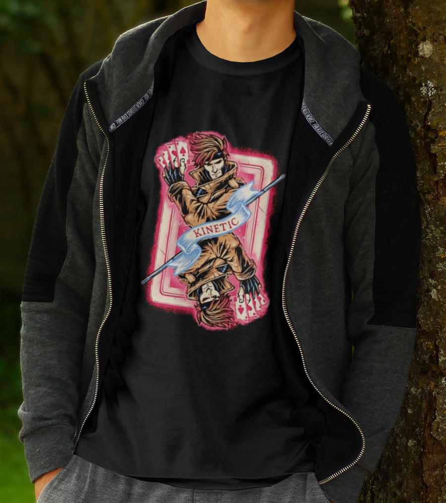 Gambit Kinetic Playing Card X Men Marvel T-Shirt