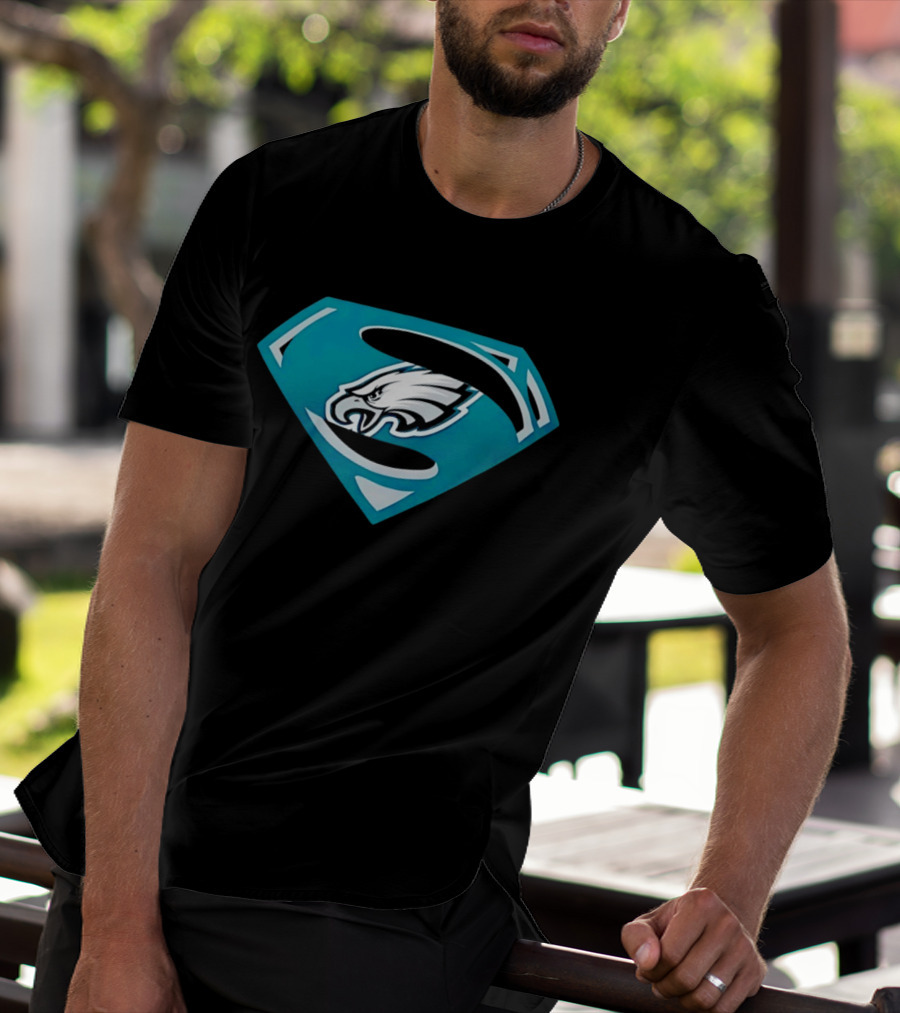 Philadelphia Eagles Superman Crest NFL Football Team T-Shirt