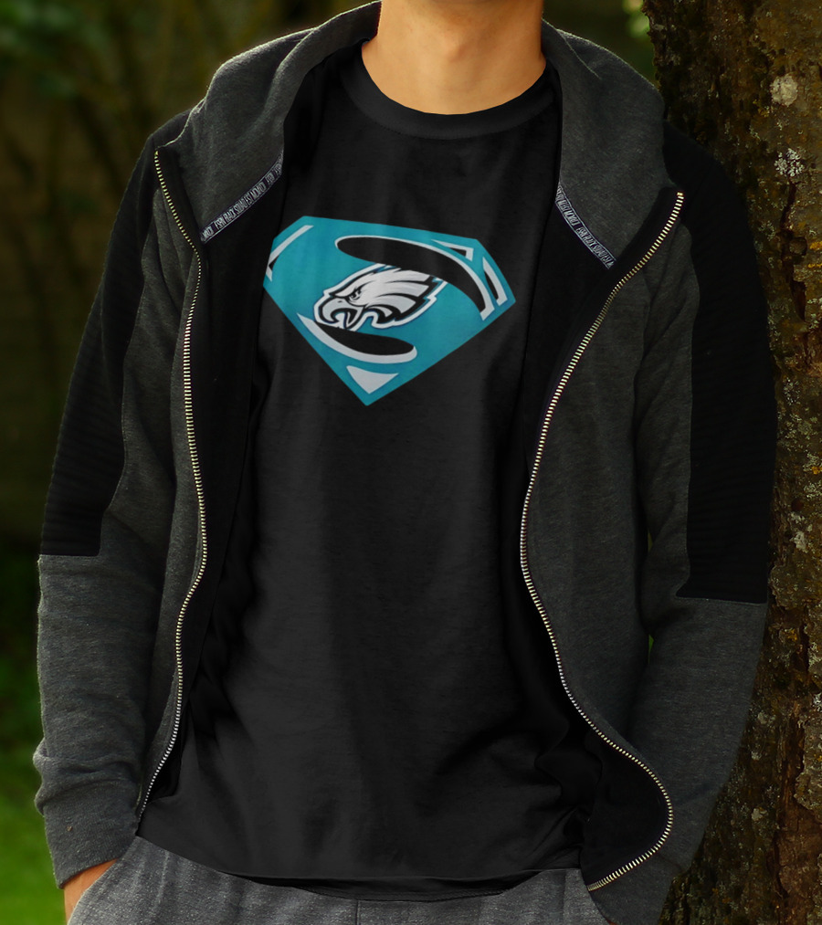 Philadelphia Eagles Superman Crest NFL Football Team T-Shirt