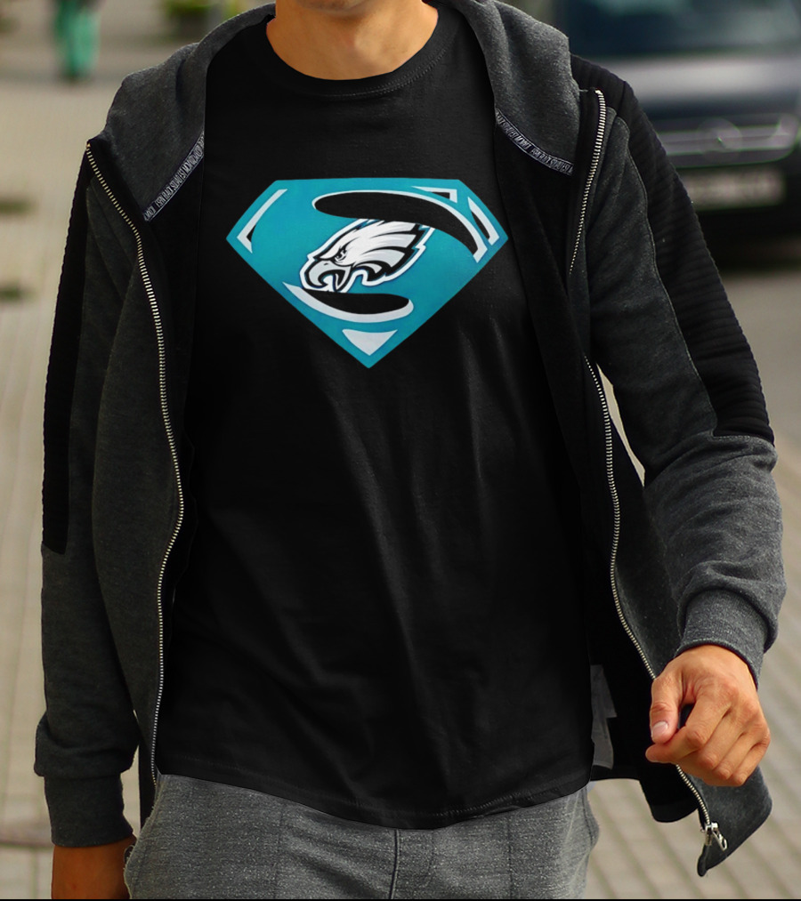 Philadelphia Eagles Superman Crest NFL Football Team T-Shirt