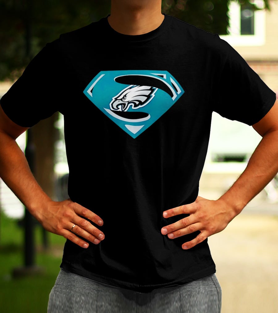 Philadelphia Eagles Superman Crest NFL Football Team T-Shirt