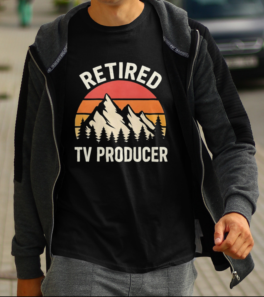 Retired TV Producer Mountain Sunset T-Shirt