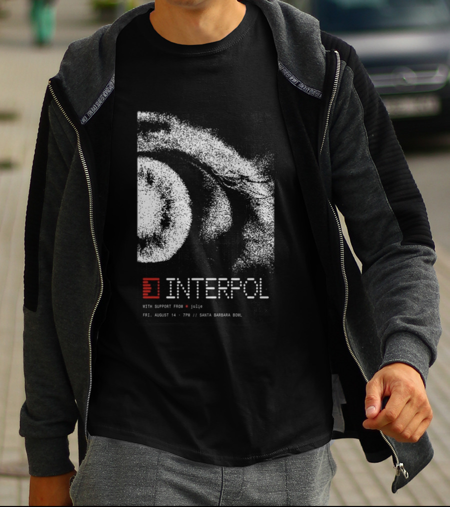 Interpol Santa Barbara Bowl Event August 14 7PM With Julje T-Shirt