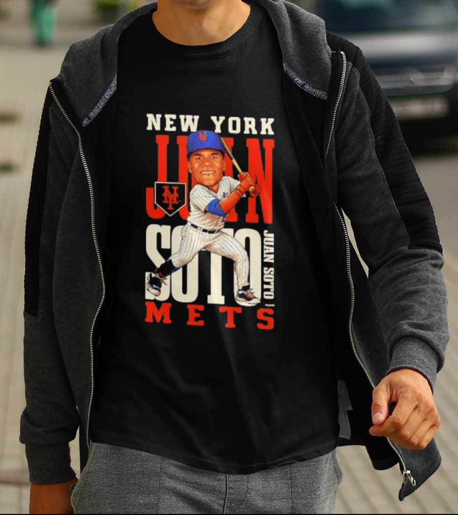 New York Mets Juan Soto Caricature MLB Baseball T-Shirt
