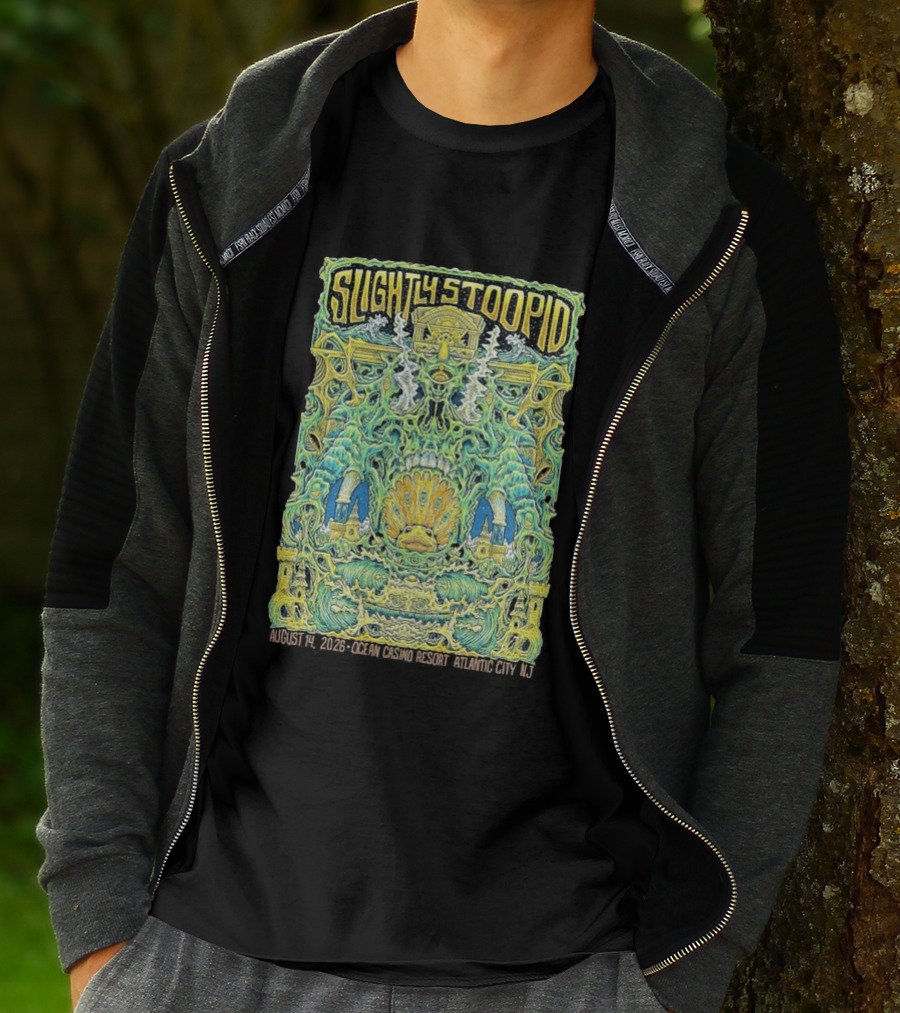 Slightly Stoopid August 14 2026 Ocean Casino Resort Atlantic City NJ Psychedelic Event T-Shirt
