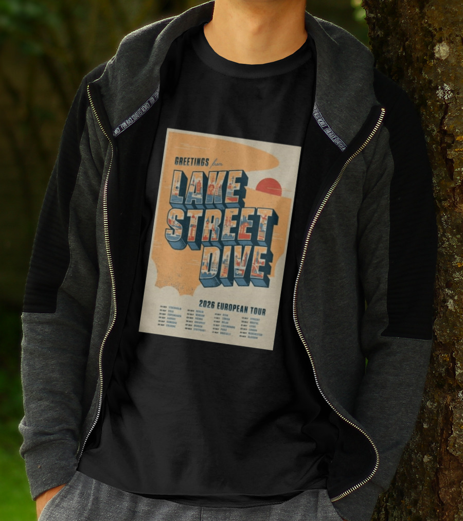 Greetings From Lake Street Dive 2026 European Tour Paris October 16 Le Bataclan T-Shirt