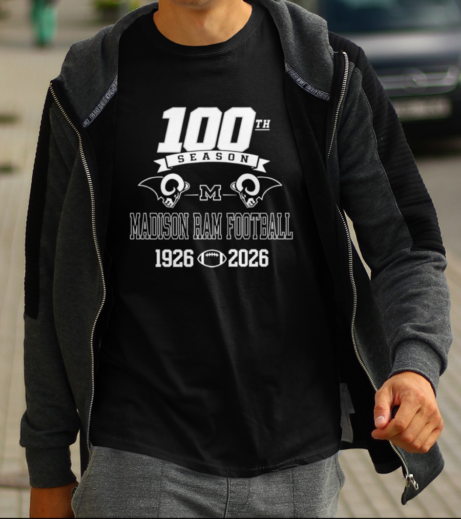 Madison Ram Football 100th Season 1926 2026 T-Shirt